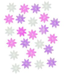 Dřevěné květy 2cm - růžovofialový mix 24ks - Kreativní sady a materiály Dřevěné květy 2cm - růžovofialový mix 24ks