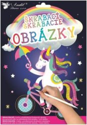Vyškrabávací obrázky - Jednorožec 16,5 x 21 cm (2 ks) - Kreativní knihy pro děti Vyškrabávací obrázky - Jednorožec 16,5 x 21 cm (2 ks)