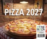 Kalendář 2027 Pizza, malý stolní, týdenní, 13 x 15 cm