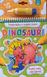 Dinosauři - Omalovánka s vodním fixem Dinosauři - Omalovánka s vodním fixem