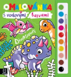 Omalovánka s vodovými barvami Dinosauři - Anna Podgórska - Vodní omalovánky Omalovánka s vodovými barvami Dinosauři