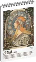 Spirálový blok Alfons Mucha - Zodiac, linkovaný - Bloky, zápisníky Spirálový blok Alfons Mucha - Zodiac, linkovaný