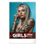 Nástěnný kalendář Inked Girls 2026 - Kalendáře s motivy Nástěnný kalendář Inked Girls 2026, 33 x 46 cm