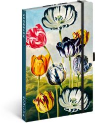 Notes Tulipány Kateřiny Winterové, linkovaný, 13 x 21 cm - Kateřina Winterová - Bloky, zápisníky NOTIQUE Notes Tulipány Kateřiny Winterové