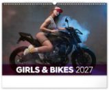 Kalendář 2027 nástěnný: Girls & Bikes, 48 x 33 cm