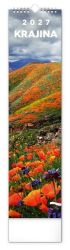 Kalendář 2027 nástěnný: Krajina, 12 x 48 cm - Nástěnné kalendáře Krajina 2027 - nástěnný kalendář