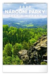 Kalendář 2027 nástěnný: Národní parky Čech a Moravy, 33 x 46 cm - Nástěnné kalendáře Národní parky Čech a Moravy 2027 - nástěnný kalendář