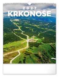 Kalendář 2027 nástěnný: Krkonoše, 30 x 34 cm - Nástěnné kalendáře Krkonoše 2027 - nástěnný kalendář