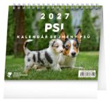 NOTIQUE Stolní kalendář Psi – se jmény psů 2027, 16,5 x 13 cm