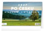 Kalendář 2027 stolní: Po Česku stezkami Via Czechia, 23,1 x 14,5 cm