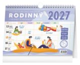 Týdenní rodinný plánovací kalendář s háčkem 2027, 30 x 21 cm