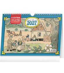 Kalendář 2027 stolní: Josef Lada s extra velkým kalendáriem, 30 x 21 cm