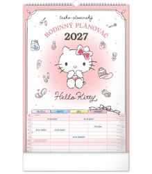 Kalendář 2027 Rodinný, plánovací Hello Kitty XL, 33 x 46 cm Kalendář 2027 Rodinný, plánovací Hello Kitty XL, 33 x 46 cm