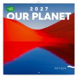 Kalendář 2027 poznámkový: Naše Planeta, 30 x 30 cm - Nástěnné kalendáře NOTIQUE Poznámkový kalendář Naše Planeta 2027, PLASTIC FREE, 30 x 30 cm