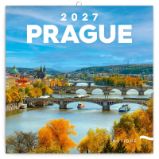 Poznámkový kalendář Praha  2027, 20x20cm