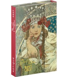 Diář 2027: Alfons Mucha - týdenní, magnetický, 11 x 16 cm Diář 2027: Alfons Mucha - týdenní, magnetický, 11 x 16 cm