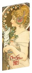 Diář 2027: Alfons Mucha - plánovací měsíční, kapesní, 8 x 18 cm - Kapesní diáře NOTIQUE Kapesní diář Alfons Mucha 2027, plánovací měsíční, 8 x 18 cm