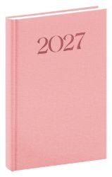 Diář 2027: Biella - růžový, denní, 15 x 21 cm - Diáře podle dnů NOTIQUE Denní diář Biella 2027, růžový, 15 x 21 cm