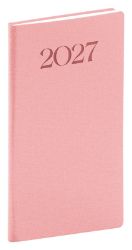 Diář 2027: Biella - růžový, kapesní, 9 x 15,5 cm - Kapesní diáře NOTIQUE Kapesní diář Biella 2027, růžový, 9 x 15,5 cm