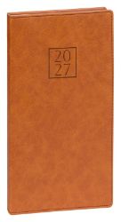 Diář 2027: Prestigio - hnědý, kapesní, 9 x 15,5 cm - Kapesní diáře NOTIQUE Kapesní diář Prestigio 2027, hnědý, 9 x 15,5 cm
