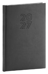 Diář 2027: Aprint - černý, týdenní, 15 x 21 cm - Diáře podle dnů NOTIQUE Týdenní diář Aprint 2027, černý, 15 x 21 cm