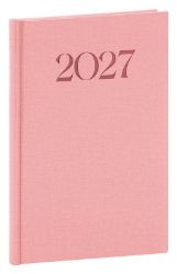 Diář 2027: Biella - růžový, týdenní, 15 x 21 cm - Diáře podle dnů NOTIQUE Týdenní diář Biella 2027, růžový, 15 x 21 cm