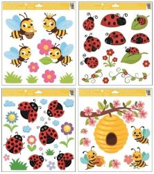 Okenní fólie berušky a včelky 30 x 33,5 cm - Home deco Okenní fólie berušky a včelky 30 x 33,5 cm