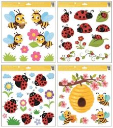 Okenní fólie berušky a včelky 30 x 33,5 cm - Home deco Okenní fólie berušky a včelky 30 x 33,5 cm