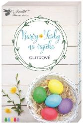 Barvy na vajíčka gelové glitrové, 5ks, rukavice Barvy na vajíčka gelové glitrové, 5ks, rukavice