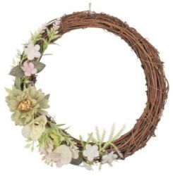 Věnec s dekoracemi 23 cm, zelený Věnec s dekoracemi 23 cm, zelený