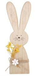 Zajíc dřevěný s kytkou na postavení 8 x 30 cm - Home deco Zajíc dřevěný s kytkou na postavení 8 x 30 cm