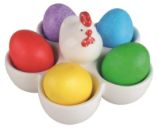 Držák s kohoutkem z keramiky na 5 vajíček 15 x 9 cm Držák s kohoutkem z keramiky na 5 vajíček 15 x 9 cm