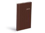 Diář 2026 T806 PVC dark brown 90x170mm - Diáře podle dnů Diář 2026 T806 PVC dark brown 90x170mm