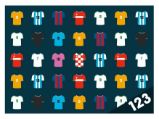 Desky na číslice Fotbal dresy