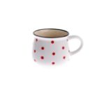 Hrnek keramický s puntíky - bílý 230 ml - Home deco Hrnek keramický s puntíky - bílý 230 ml