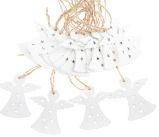 Závěsný dřevěný anděl - bílý 18 ks - Home deco Závěsný dřevěný anděl - bílý 18 ks
