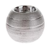 Keramický svícen - stříbrný 8,5 cm - Home deco Keramický svícen - stříbrný 8,5 cm
