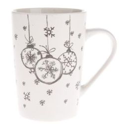 Hrnek porcelánový vánoční ozdoby 435 ml - Home deco Hrnek porcelánový vánoční ozdoby 435 ml