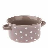 Keramická mísa s puntíky 560ml/Šedá - Home deco Keramická mísa s puntíky 560ml/Šedá