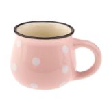 Hrnek keramický s puntíky - růžový 75 ml Hrnek keramický s puntíky - růžový 75 ml