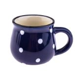 Hrnek keramický s puntíky - modrý 75 ml - Home deco Hrnek keramický s puntíky - modrý 75 ml