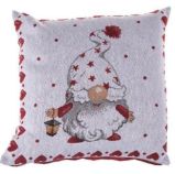 Návlek na polštář - skřítek s lucernou / okraj srdce - Home deco Návlek na polštář - skřítek s lucernou / okraj srdce