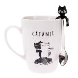 Porcelánový hrnek s kovovou lžičkou v krabičce, 320ml
