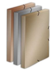 Krabice PP s gumou A4 Metallic zlatá