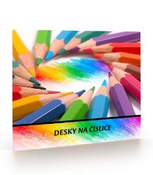 Desky na číslice - Pastelky - Školní desky a boxy Desky na číslice Pastelky
