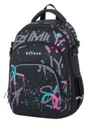 Studentský batoh OXY SCOOLER Grafitti Pink - Pro větší děti a studentské Studentský batoh OXY SCOOLER Grafitti Pink
