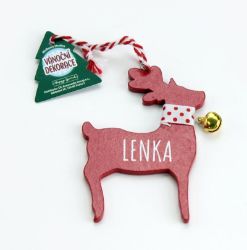 Vánoční dekorace červený sob LENKA - Home deco Vánoční dekorace červený sob LENKA