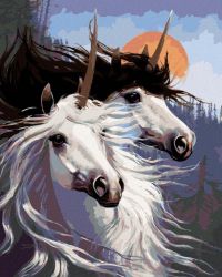 Malování podle čísel 40 x 50 cm - Pár jednorožců Northern Promotions
