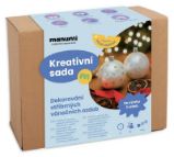 Kreativní sada na dekorování vánočních ozdob stříbrná
