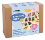 Manumi kreativní sada na výrobu magnetek a klíčenek ze smršťovací fólie s motivy zvířat - Kreativní sady a materiály Kreativní sada na výrobu magnetek a klíčenek ze smršťovací fólie s motivy zvířat z džungle